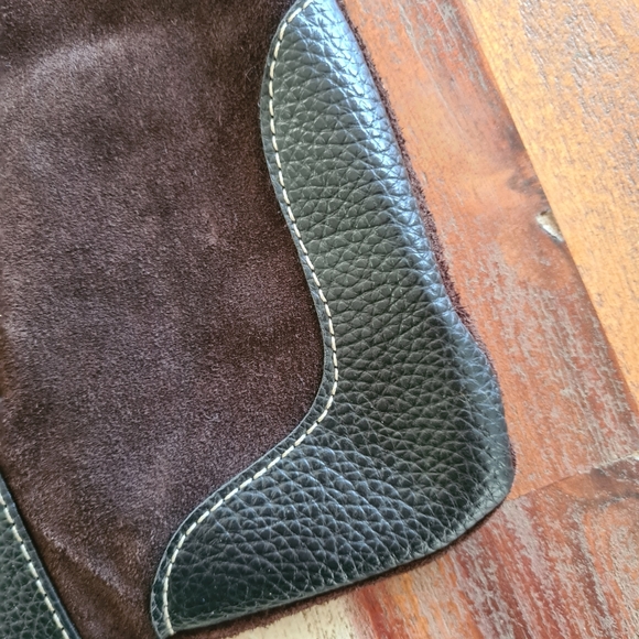 Ugg Australia Leather Brown Black Crossbody Bag - Picture 5 of 13